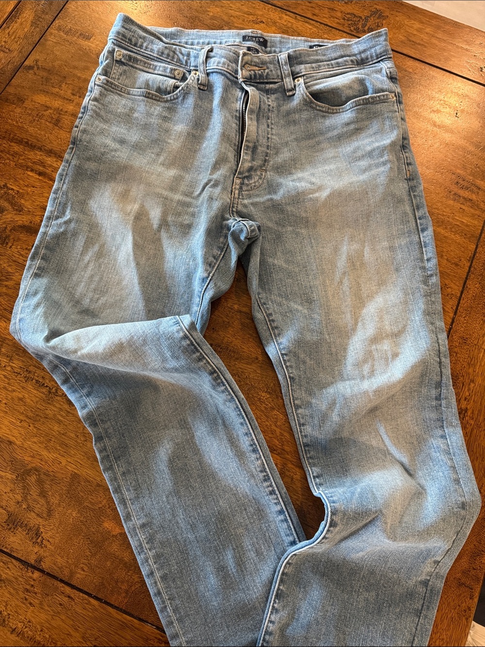 J. Crew Men's Straight Light Wash Denim Jeans
